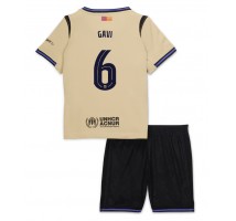 Barcelona Paez Gavi #6 Koszulka Wyjazdowa dzieci 2025-26 Krótki Rękaw (+ krótkie spodenki)